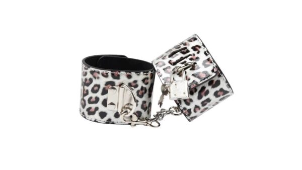 MToys - Műbőr leopárdmintás bilincs - Faux leather leopard print handcuffs