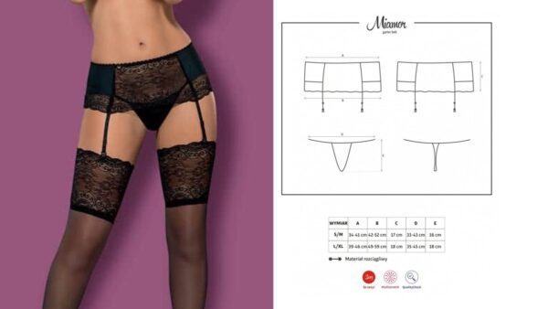 Miamor garter belt & thong S/M