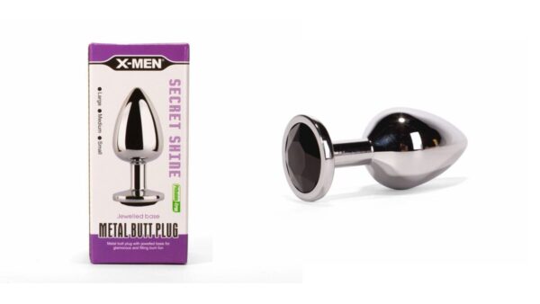 X-MEN Secret Shade Metal Butt Plug Black S