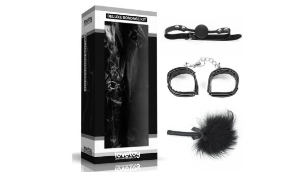 Deluxe Bondage Kit Black III - BDSM 3 darabos szett, bilincs, szemmaszk,