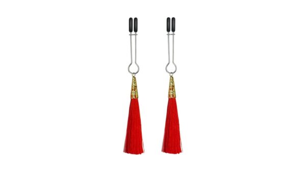 Glamor - Tassel Nipple Clamp - Red