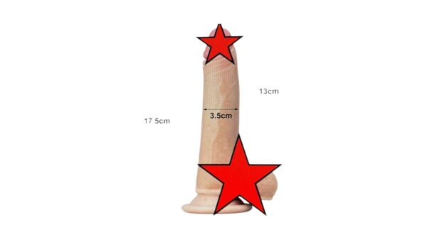 Lovetoy Sliding-Skin - kétrétegű tapadótalpas dildó - 18cm (natúr).Lovetoy Slidi – 3 kép