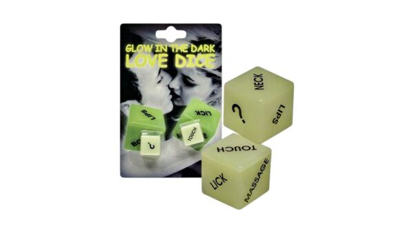 Glow In The Dark Love Dice - Sötétben világító kockajáték