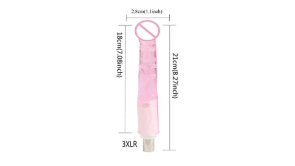 MToys - Szexgép dildo 004. - rózsaszín, zselés 18 cm.  Sex machine dildo 004